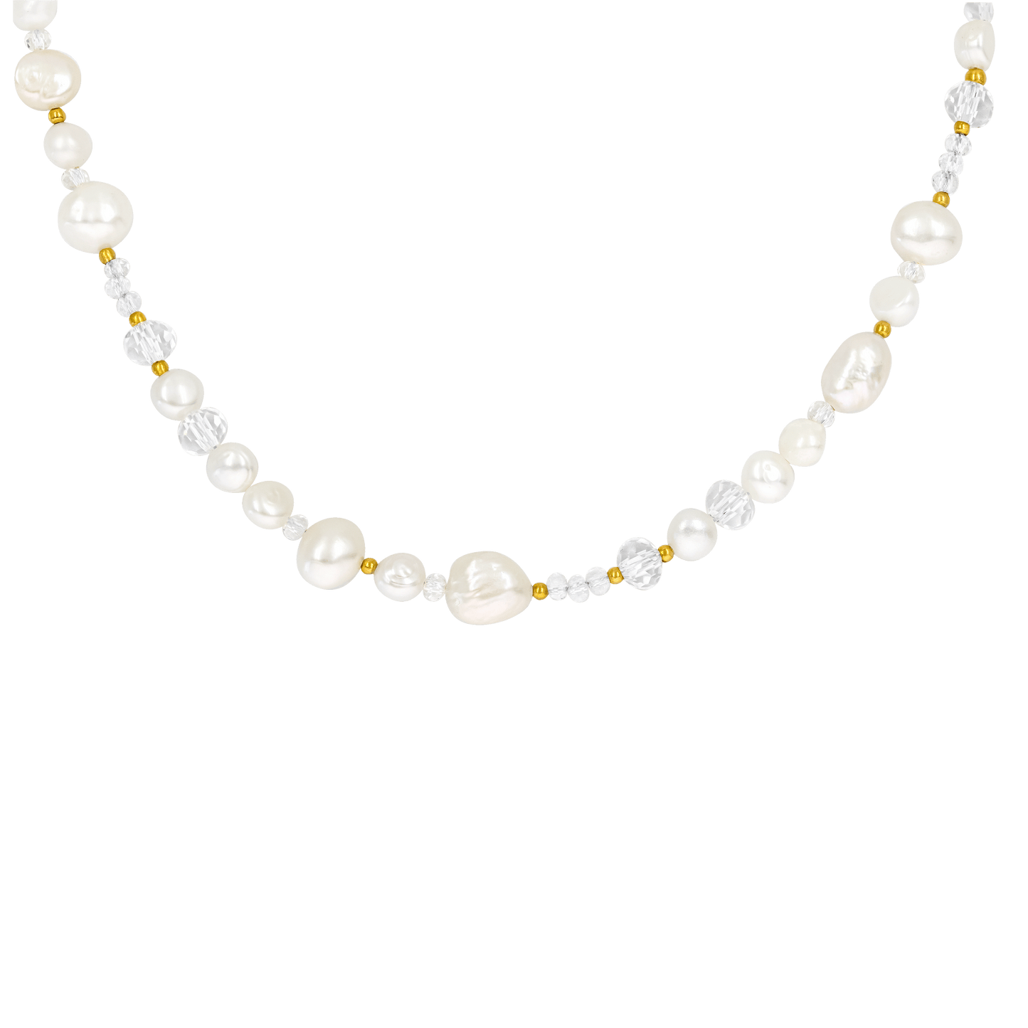 Icy Cool Pearl Necklace Gold