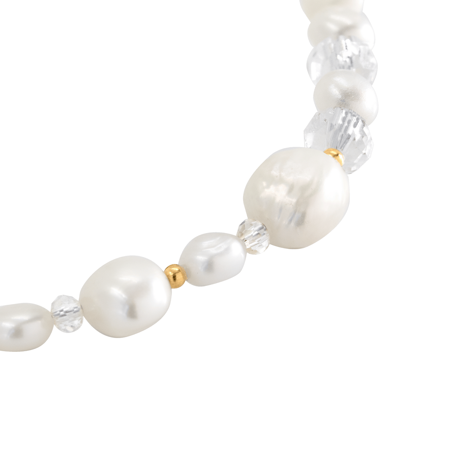 Icy Cool Pearl Necklace Gold