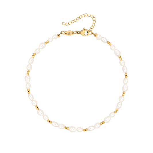 Summertime Pearl Anklet Gold