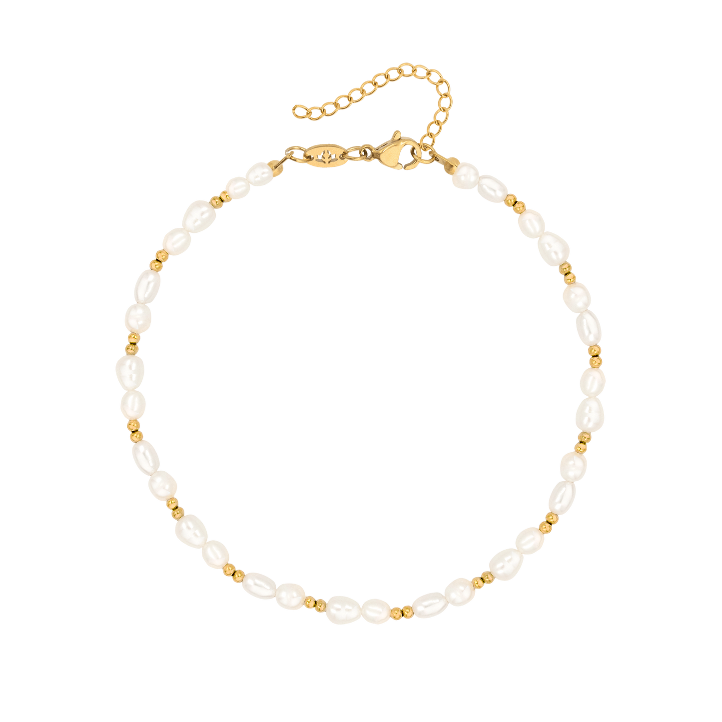 Summertime Pearl Anklet Gold