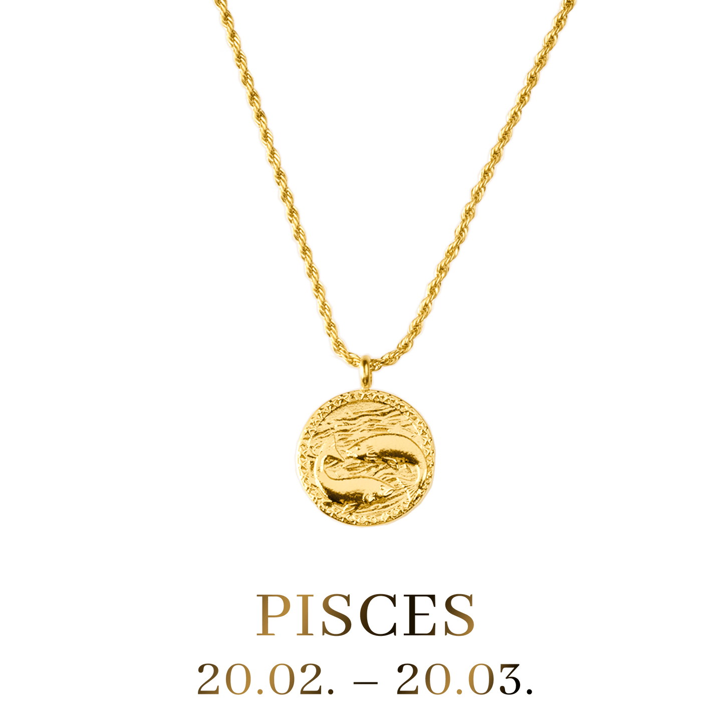 Pisces / Fische Necklace Gold