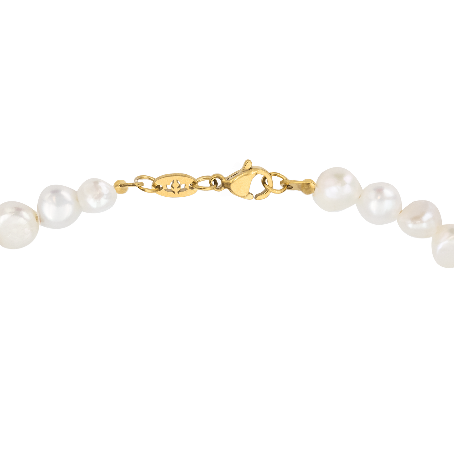 Retro Love Pearl Necklace Gold