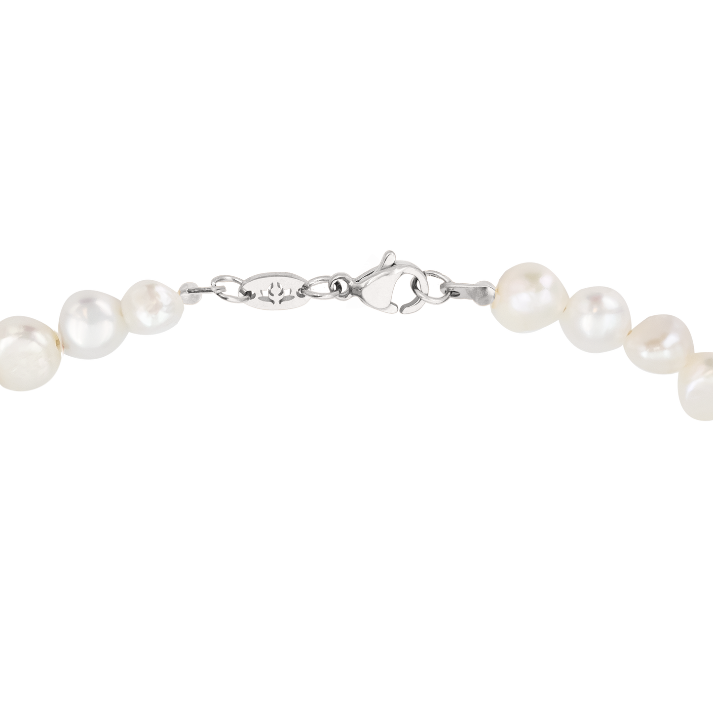 Retro Love Pearl Necklace Silber