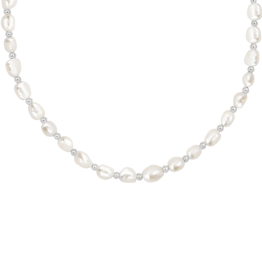 Vintage Pearl Necklace Silber