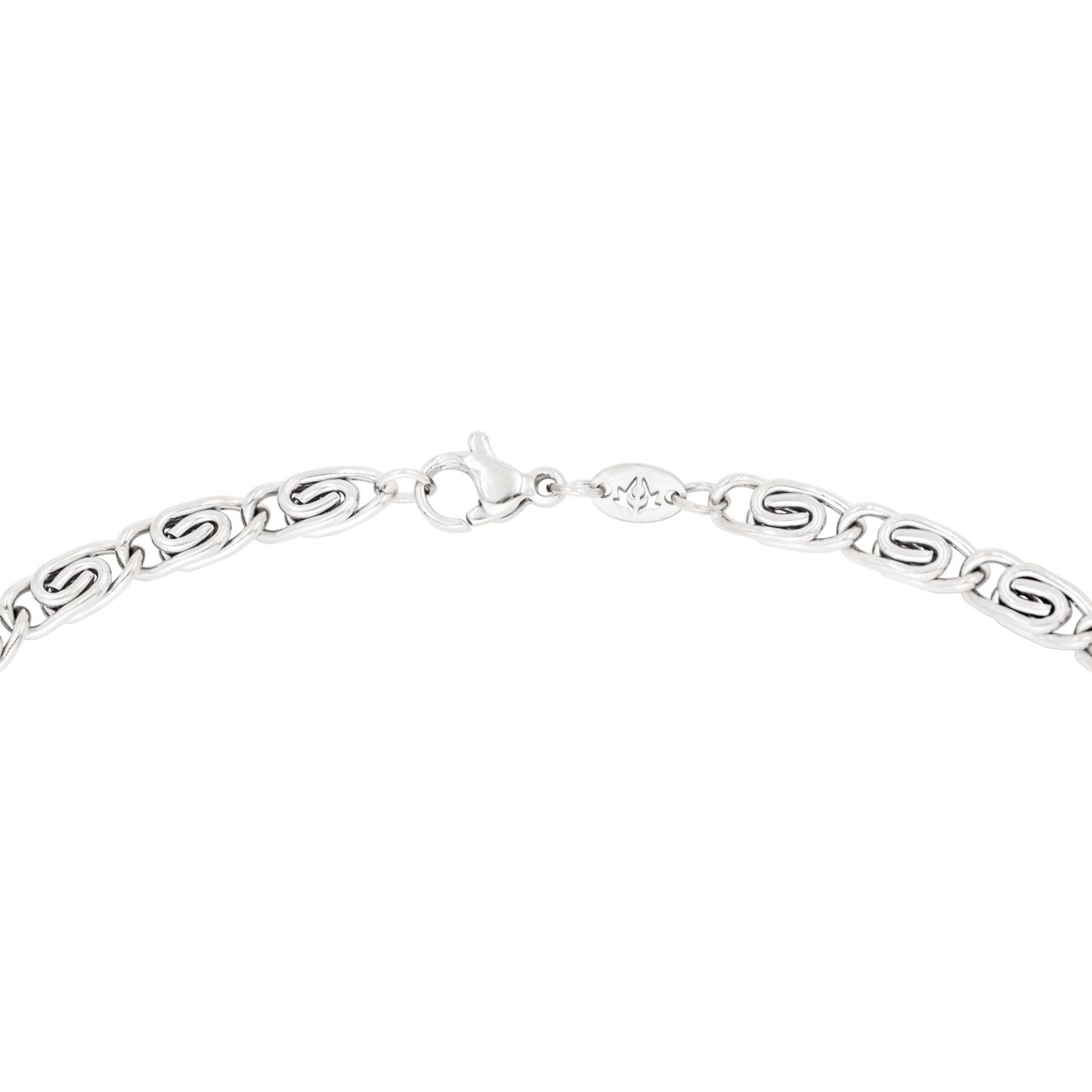 Skinny Scroll Necklace Silber