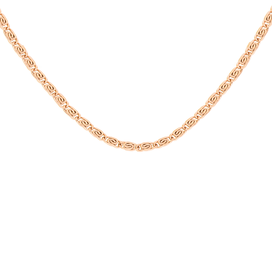 Skinny Scroll Necklace Roségold