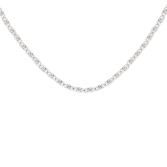 Skinny Scroll Necklace Silber