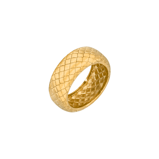 Snake Skin Ring Gold