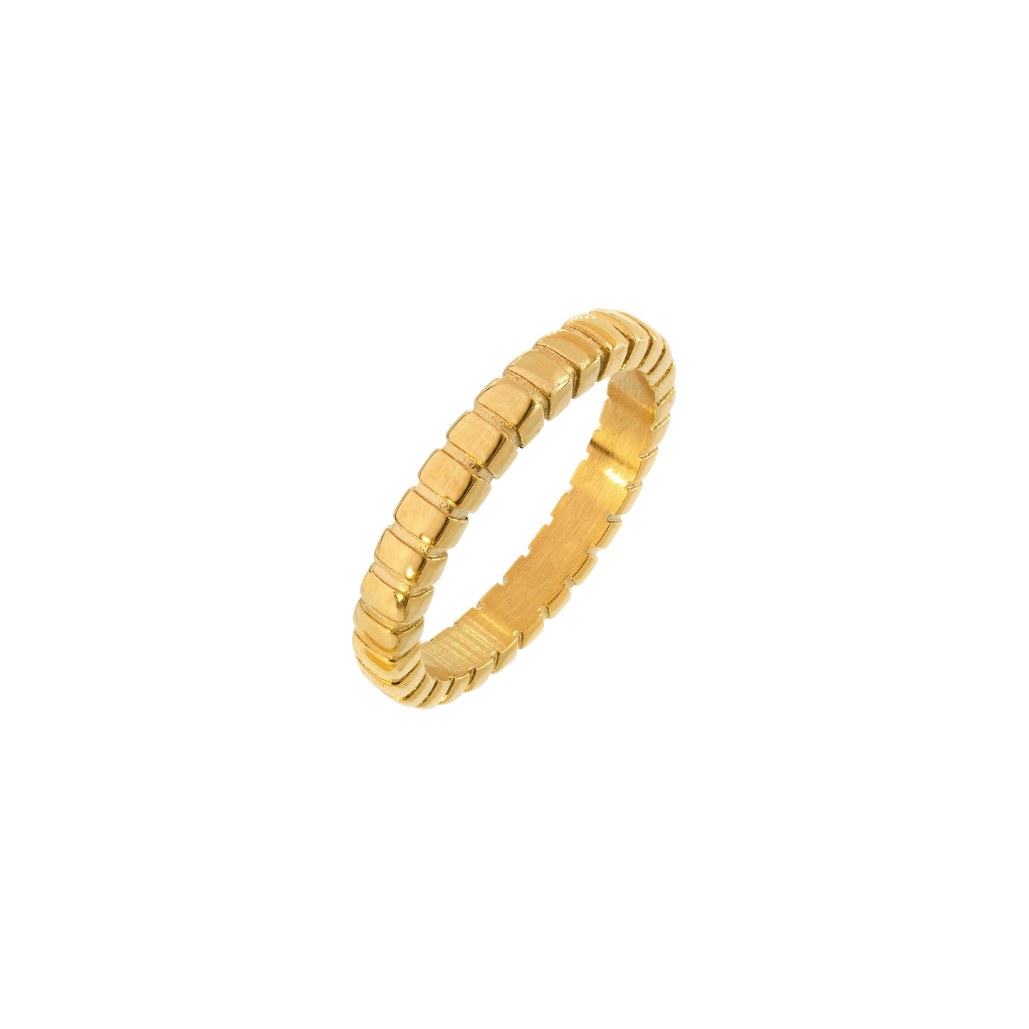 Striped Ring Thin Gold