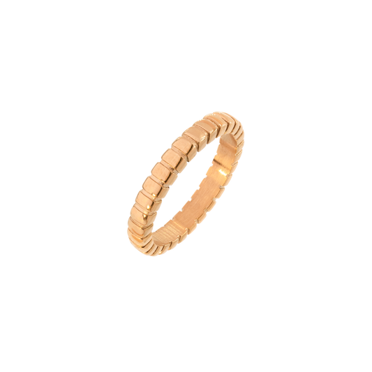 Striped Ring Thin Roségold