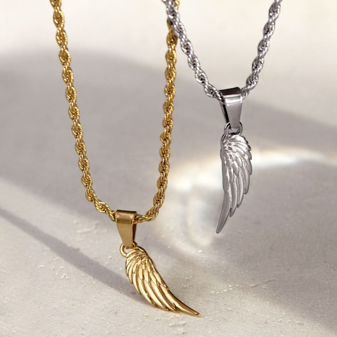 Angel Wing Necklace Silber