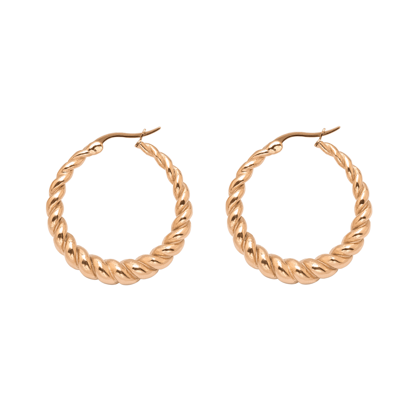 Curly Hoops Roségold