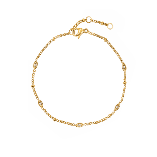 Sparkling Eyes Bracelet Gold