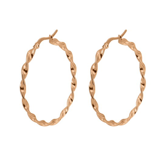 Tangled Hoops Roségold