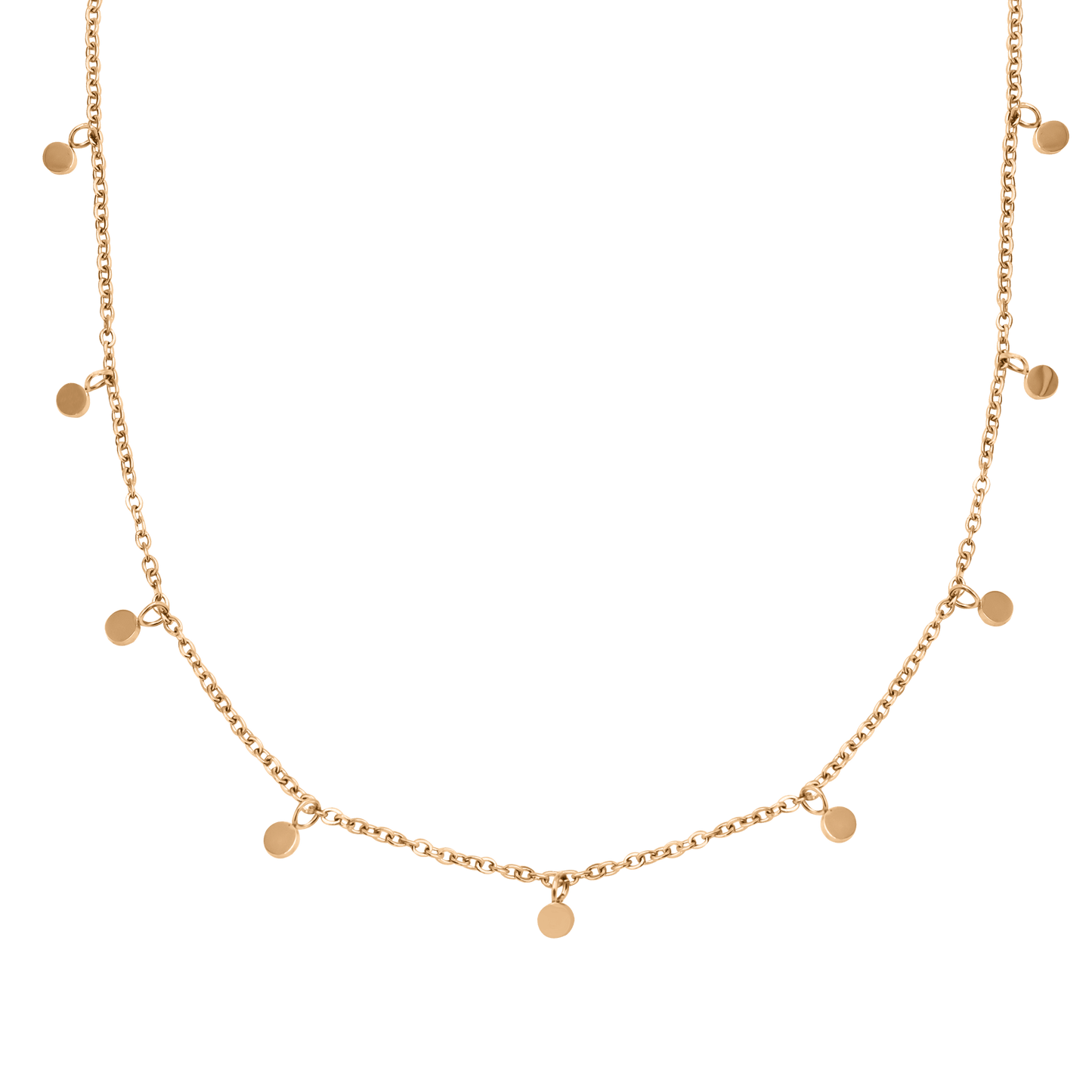 Tiny Coin Necklace Roségold