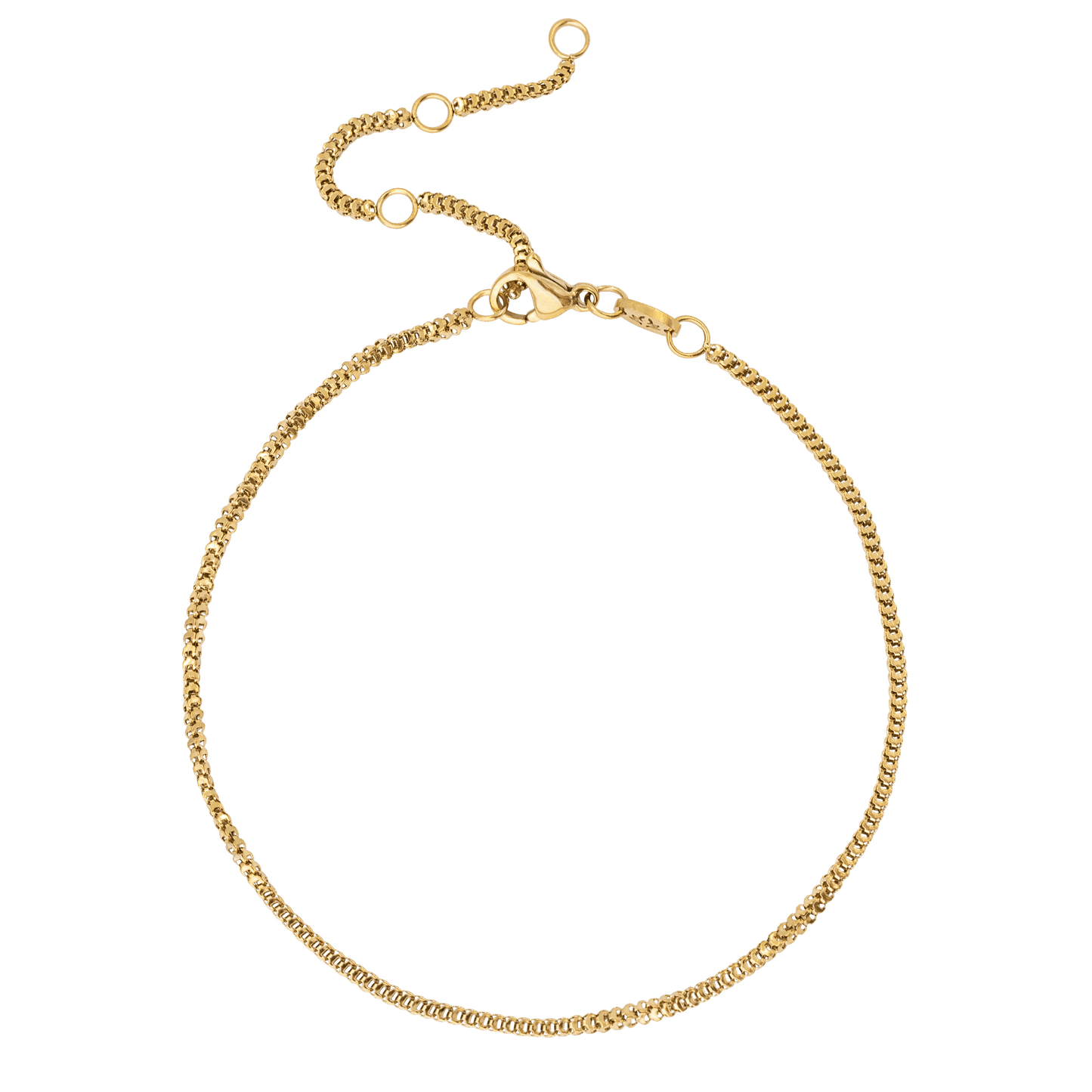 Box Snake Anklet Gold