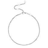 Box Snake Anklet Silber