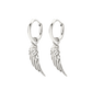Angel Wing Slim Hoop Set Silber