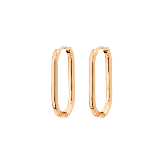 Oval Hoops Small Roségold