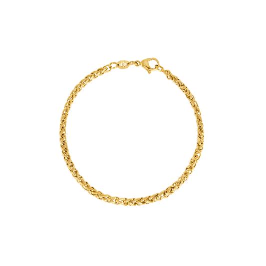 Braid Chain Bracelet Gold