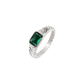 Brilliant Emerald Ring Silber