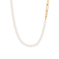 Chain & Pearl Necklace Gold