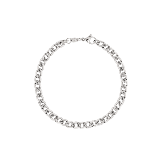 Cuban Chain Bracelet Silber