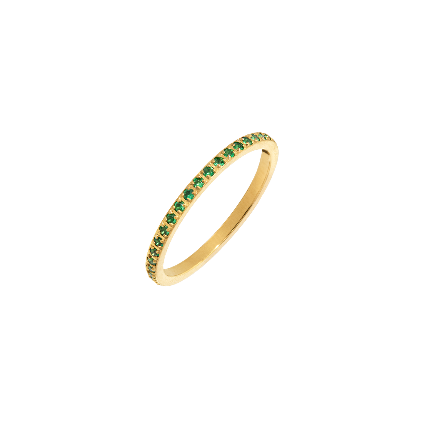 Green Sparkle Ring Gold