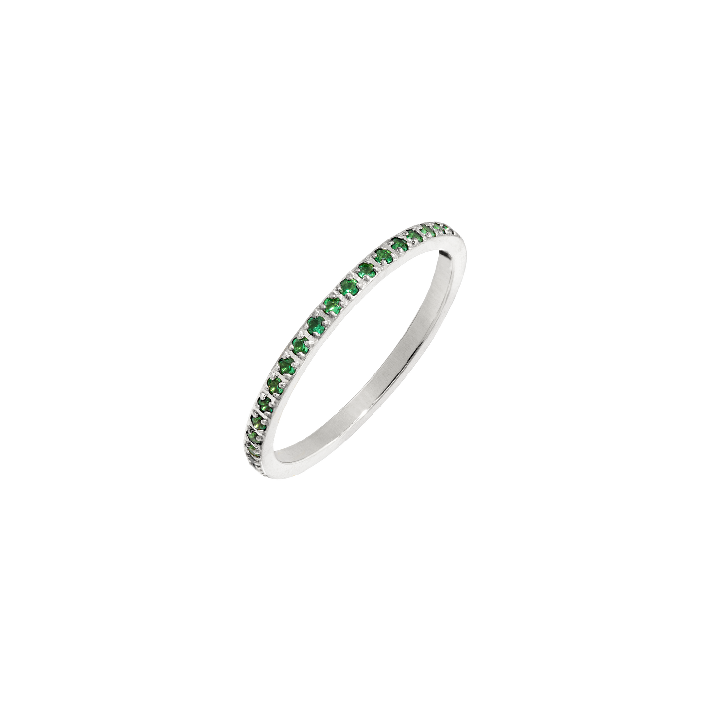 Green Sparkle Ring Silber