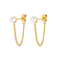 Heat Wave Pearl Earrings Gold