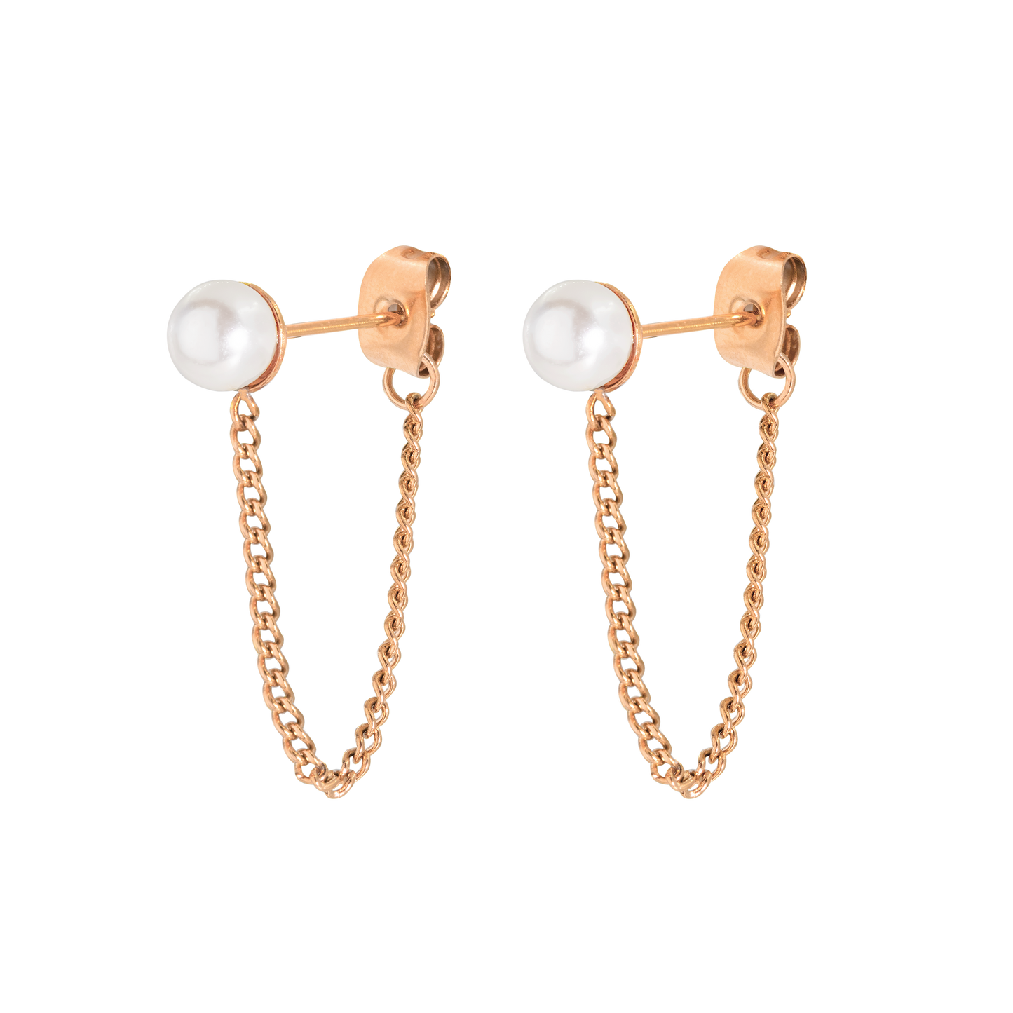 Heat Wave Pearl Earrings Roségold