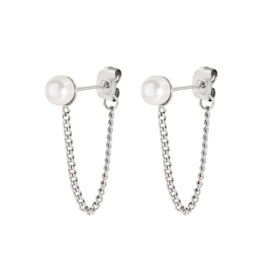 Heat Wave Pearl Earrings Silber
