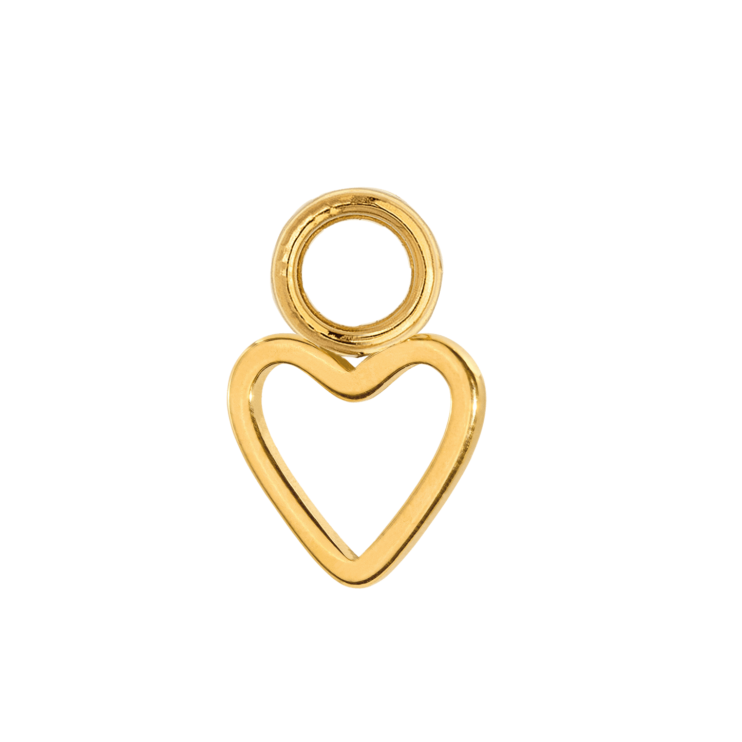 Light Heart Oval Hoopies Gold