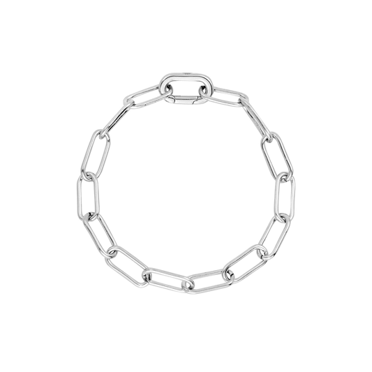 Long Link Bracelet Silber