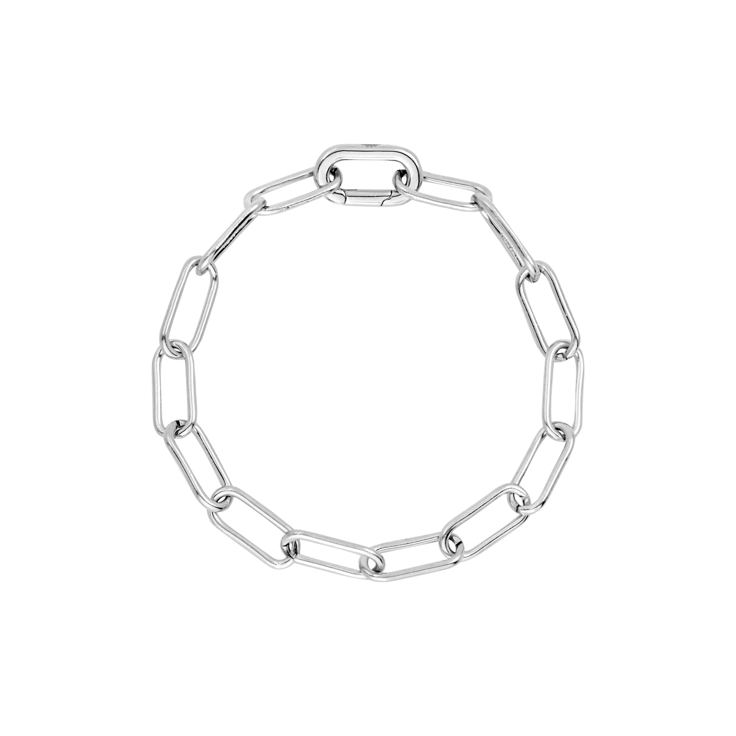 Long Link Bracelet Silber