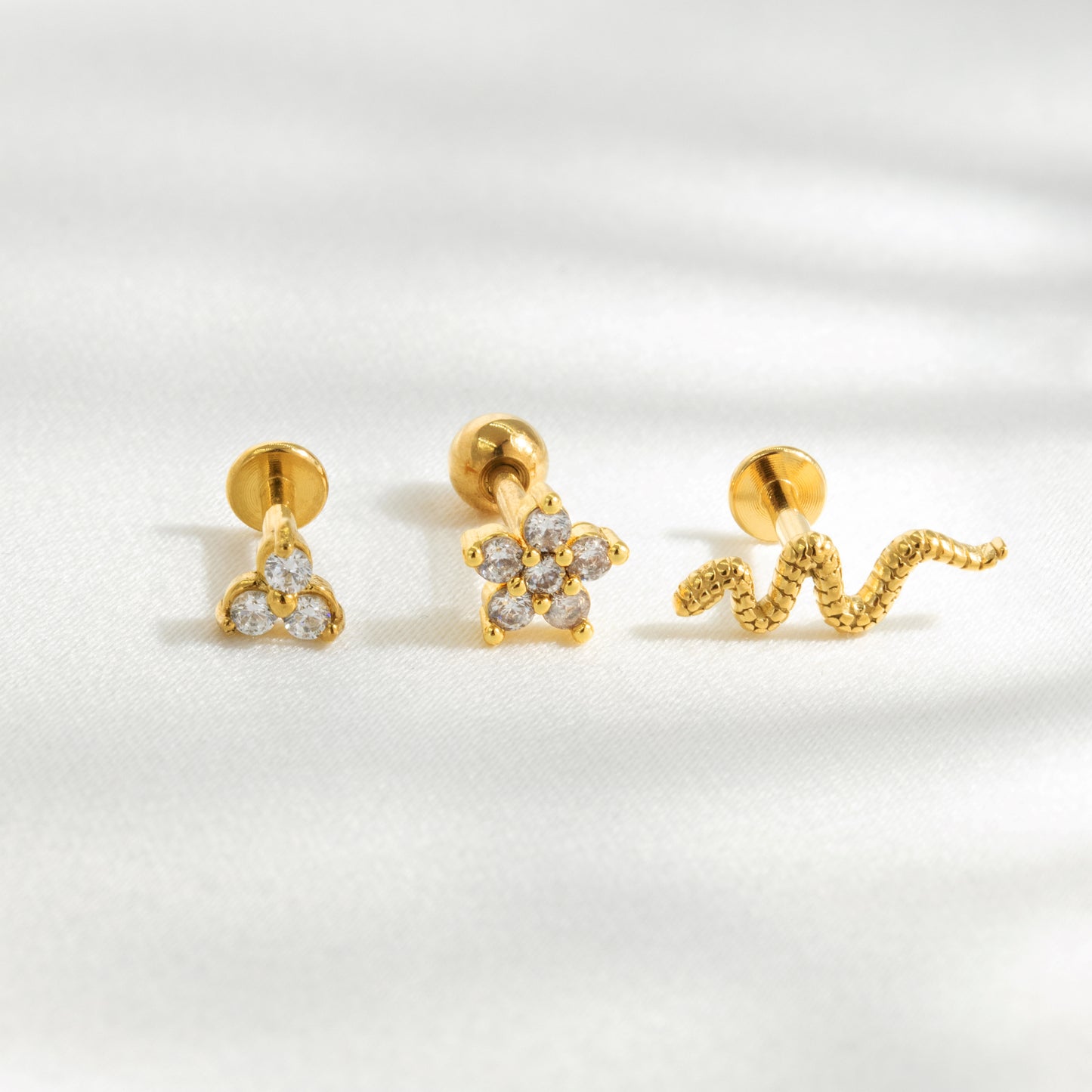 Sparkle Piercing Stud Gold