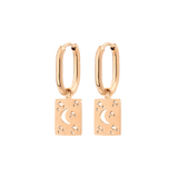 Midnight Lover Oval Hoops Baby Roségold