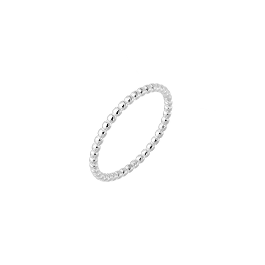 Narrow Sphere Ring Silber