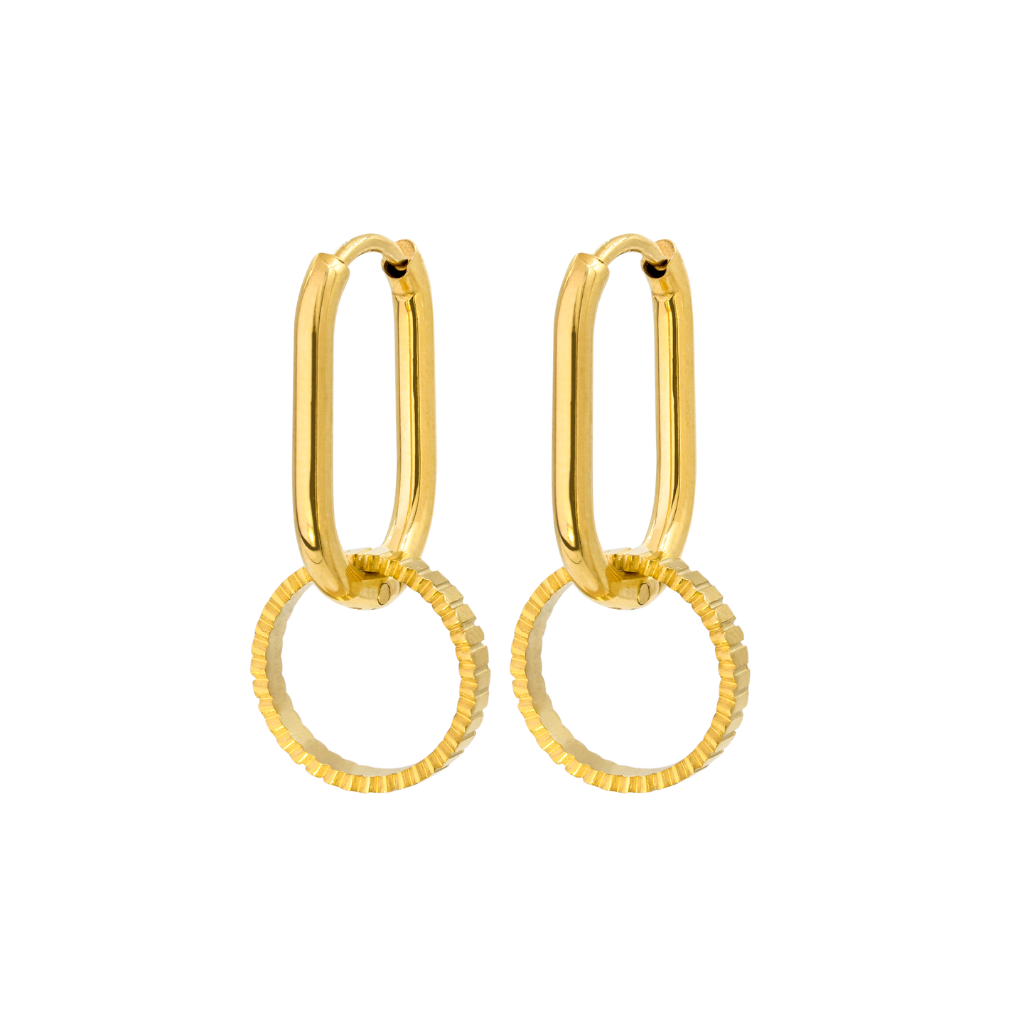 Oval Hoops and Stripes Gold