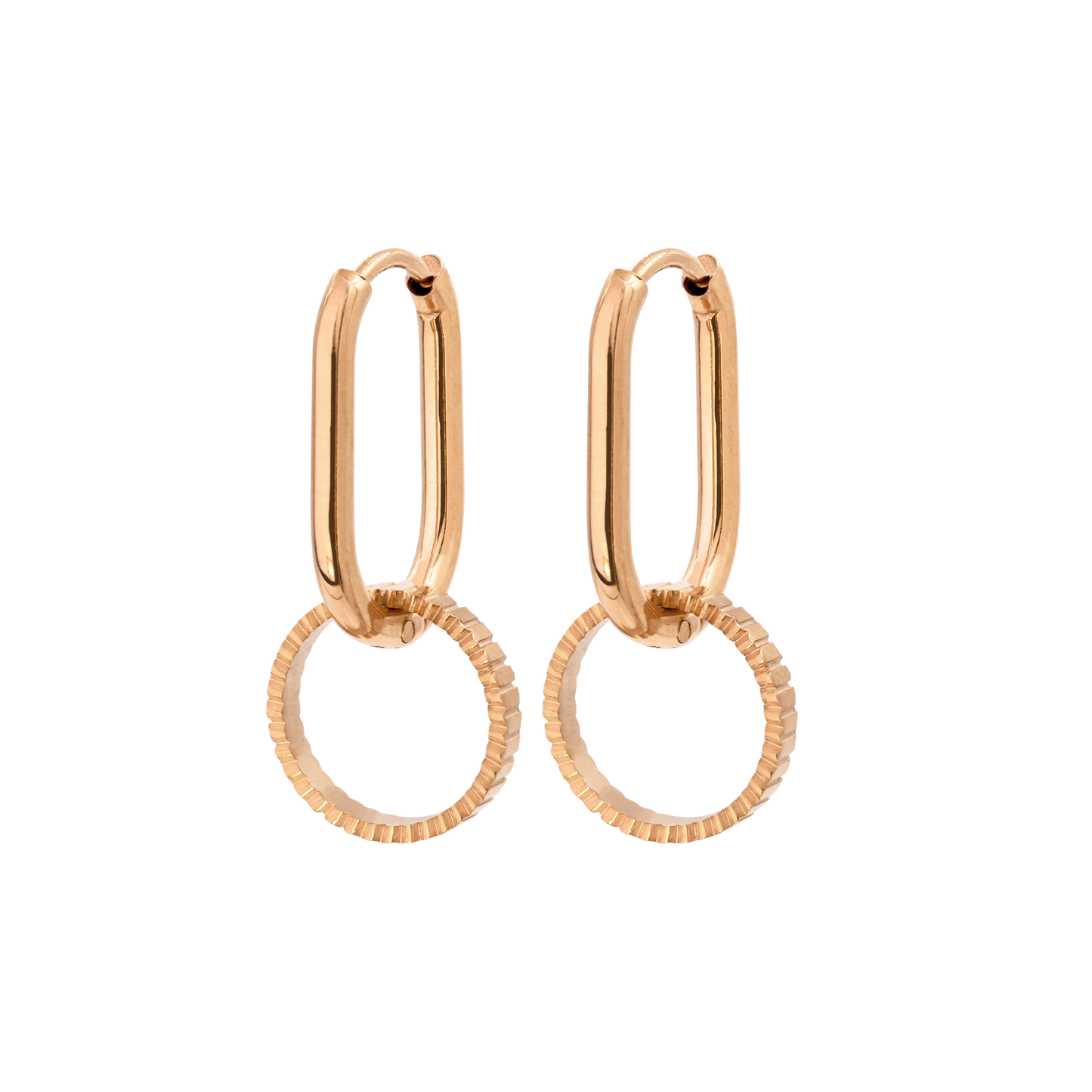 Oval Hoops and Stripes Roségold