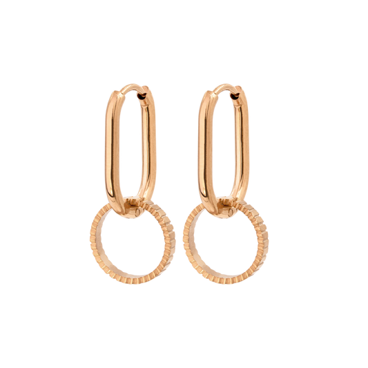 Oval Hoops and Stripes Roségold