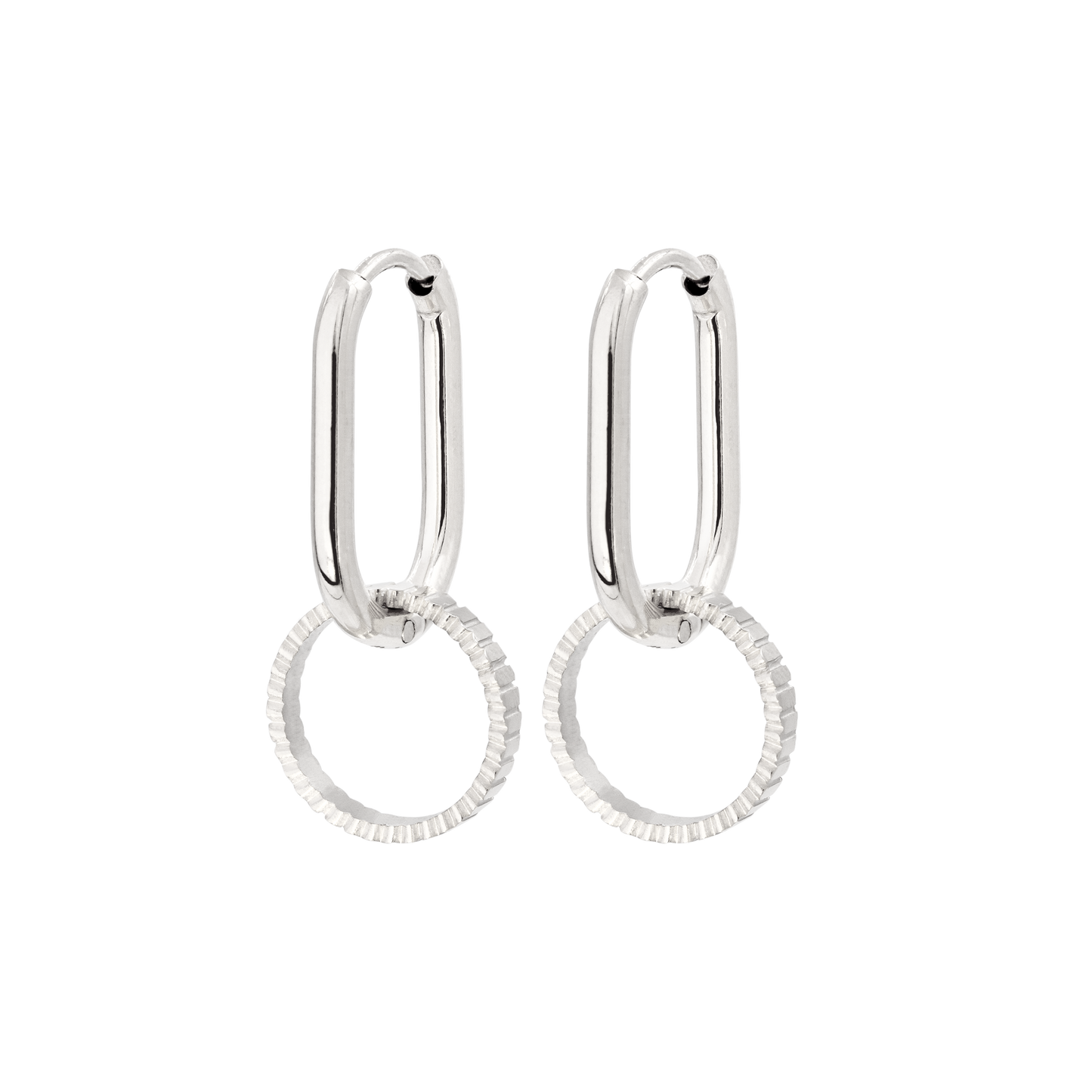 Oval Hoops and Stripes Silber