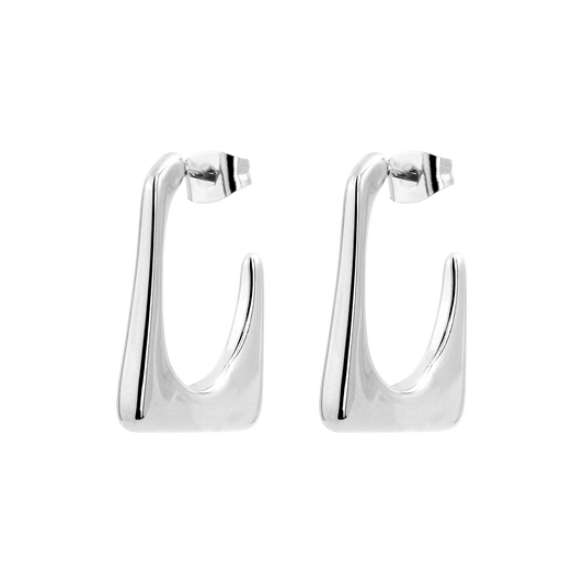 Rectangle Hoops Silber