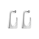 Rectangle Hoops Silber