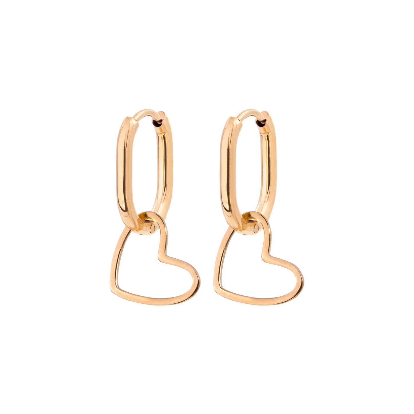 Simple Love Oval Hoops Baby Roségold