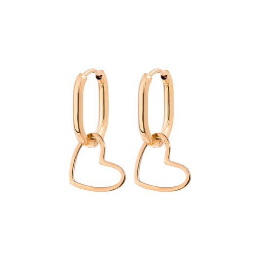 Simple Love Oval Hoops Baby Roségold