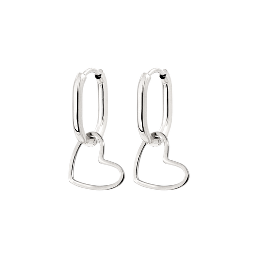 Simple Love Oval Hoops Baby Silber