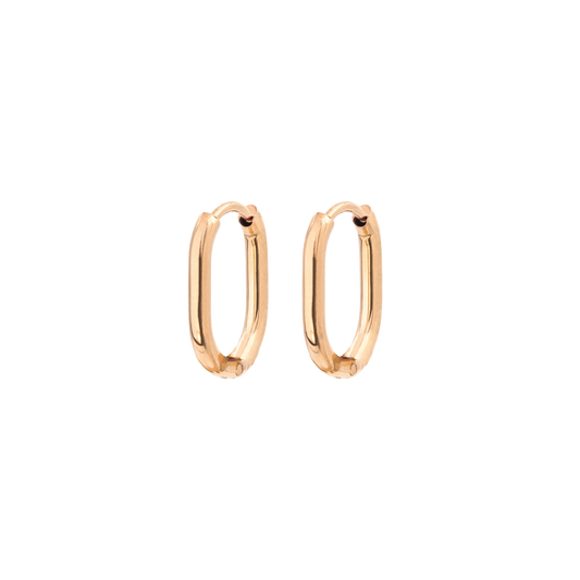 Oval Hoops Baby Roségold