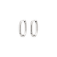 Oval Hoops Baby Silber