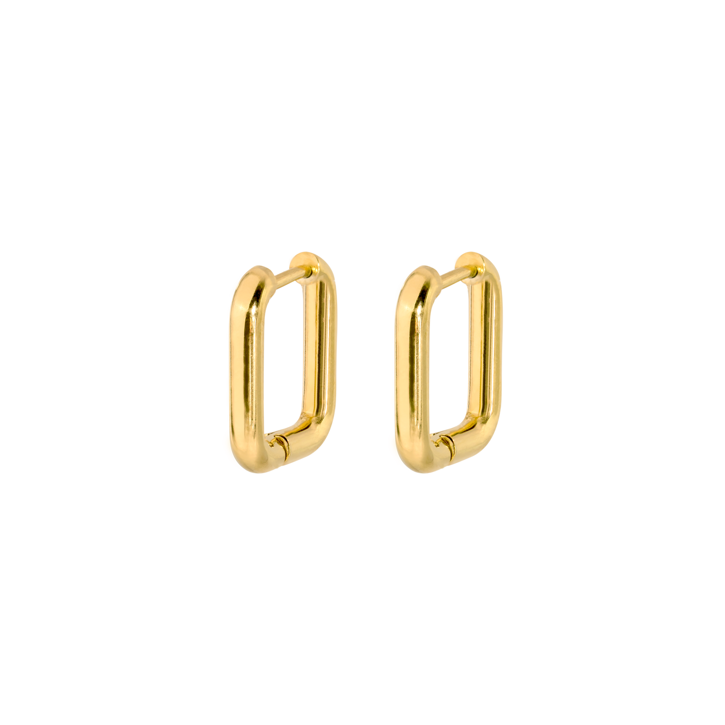 Square Hoops Gold